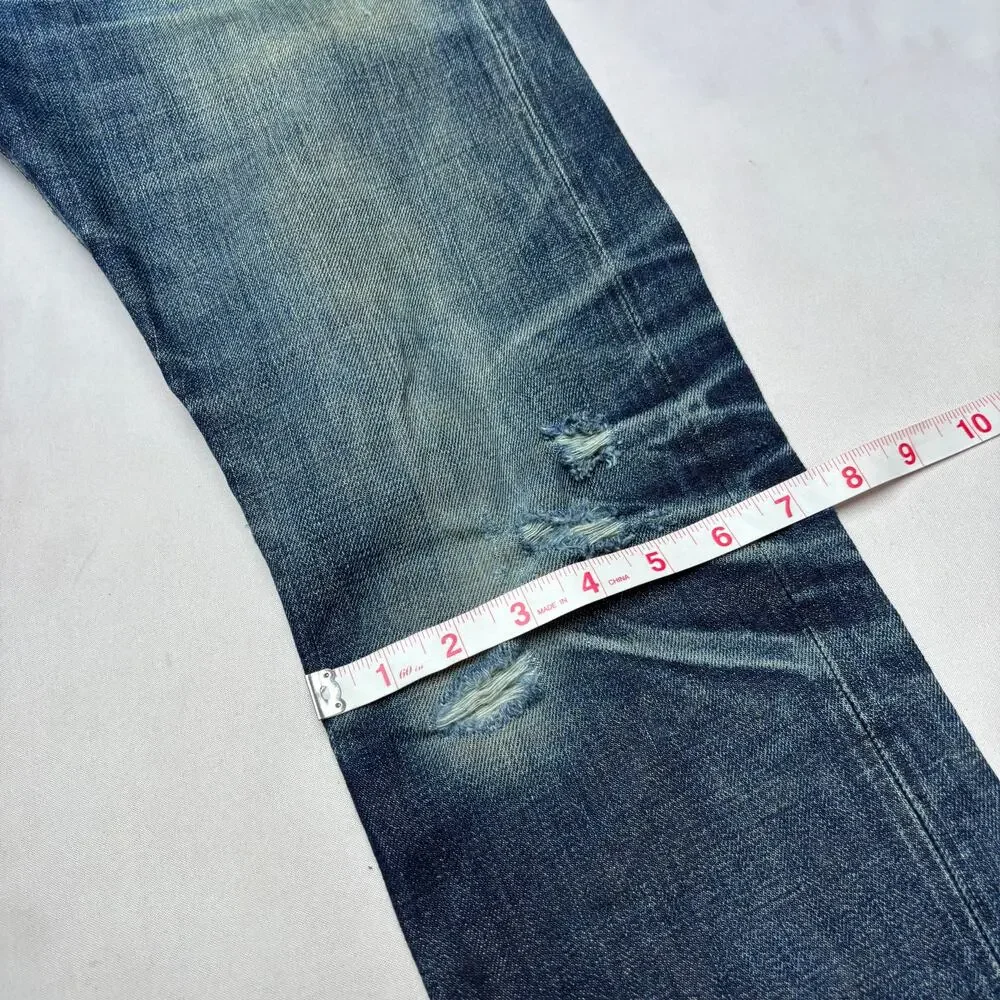 RRL Double RL Slim Fit Japan Woven Selvedge Denim Jeans Men's 30x32 Whiskering